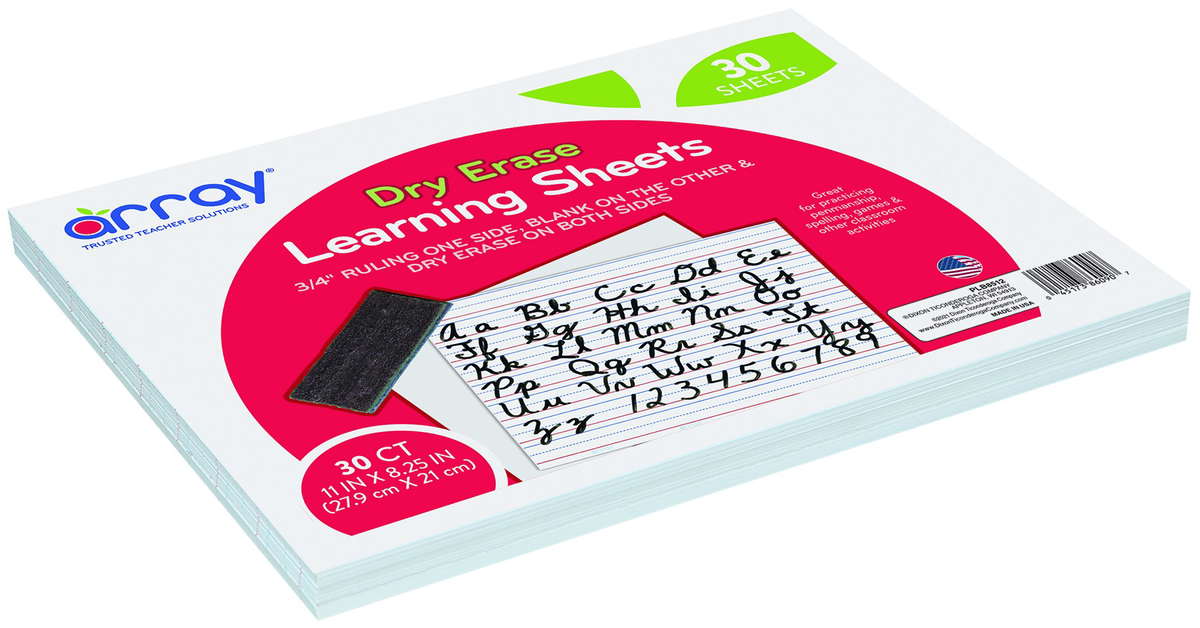 Array® (Formerly GoWrite!®) Dry Erase Learning Boards, Pack of 30