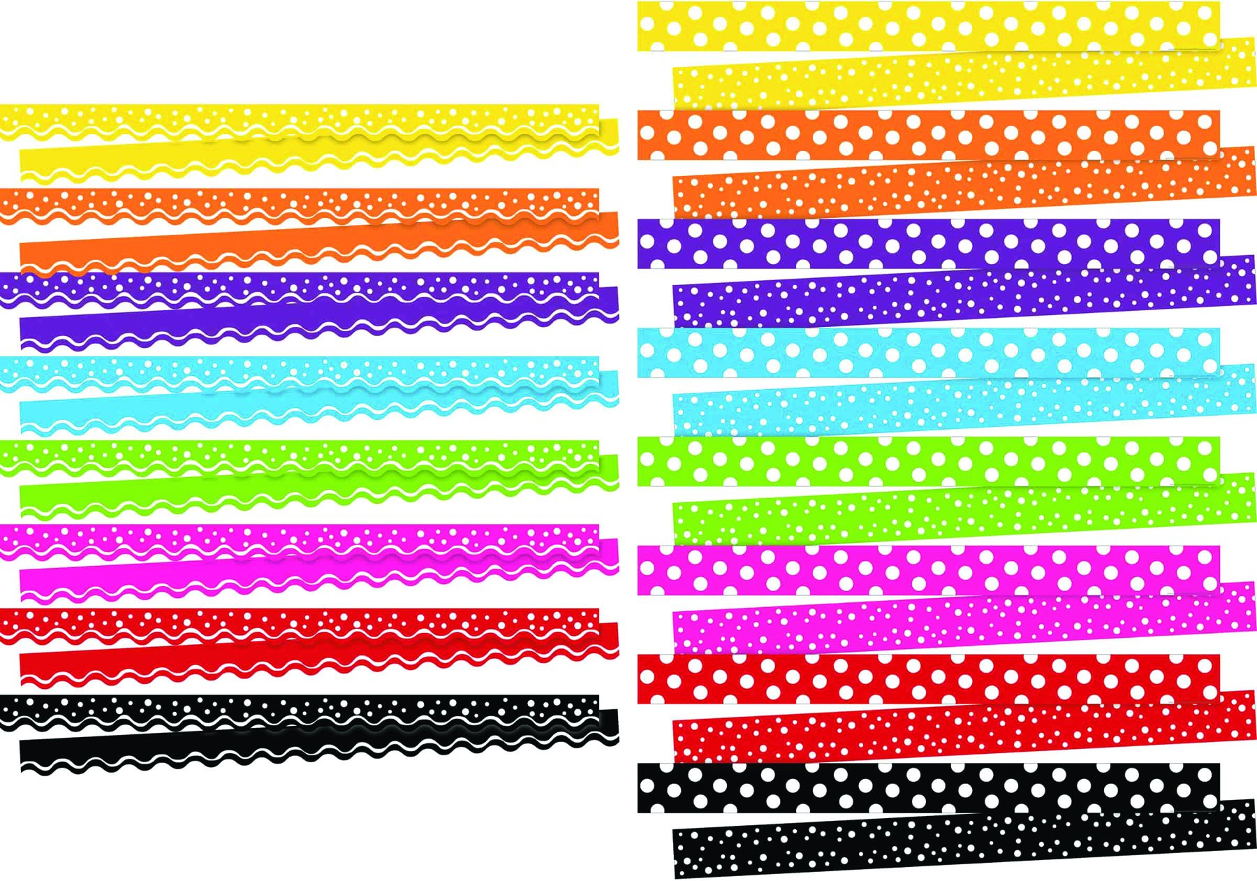 Happy & Dot-to-Dot Double-Sided Borders, Set of 16 BKC4451