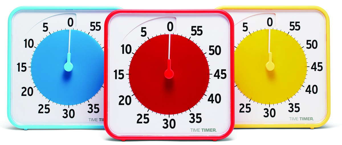 Time Timer® Original 8” Learning Center Classroom Set, Primary Colo...
