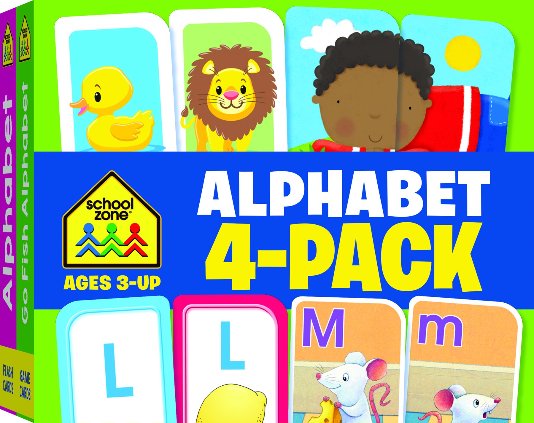 Alphabet Flash Cards 4-Pack - School Zone® - SZ-04043