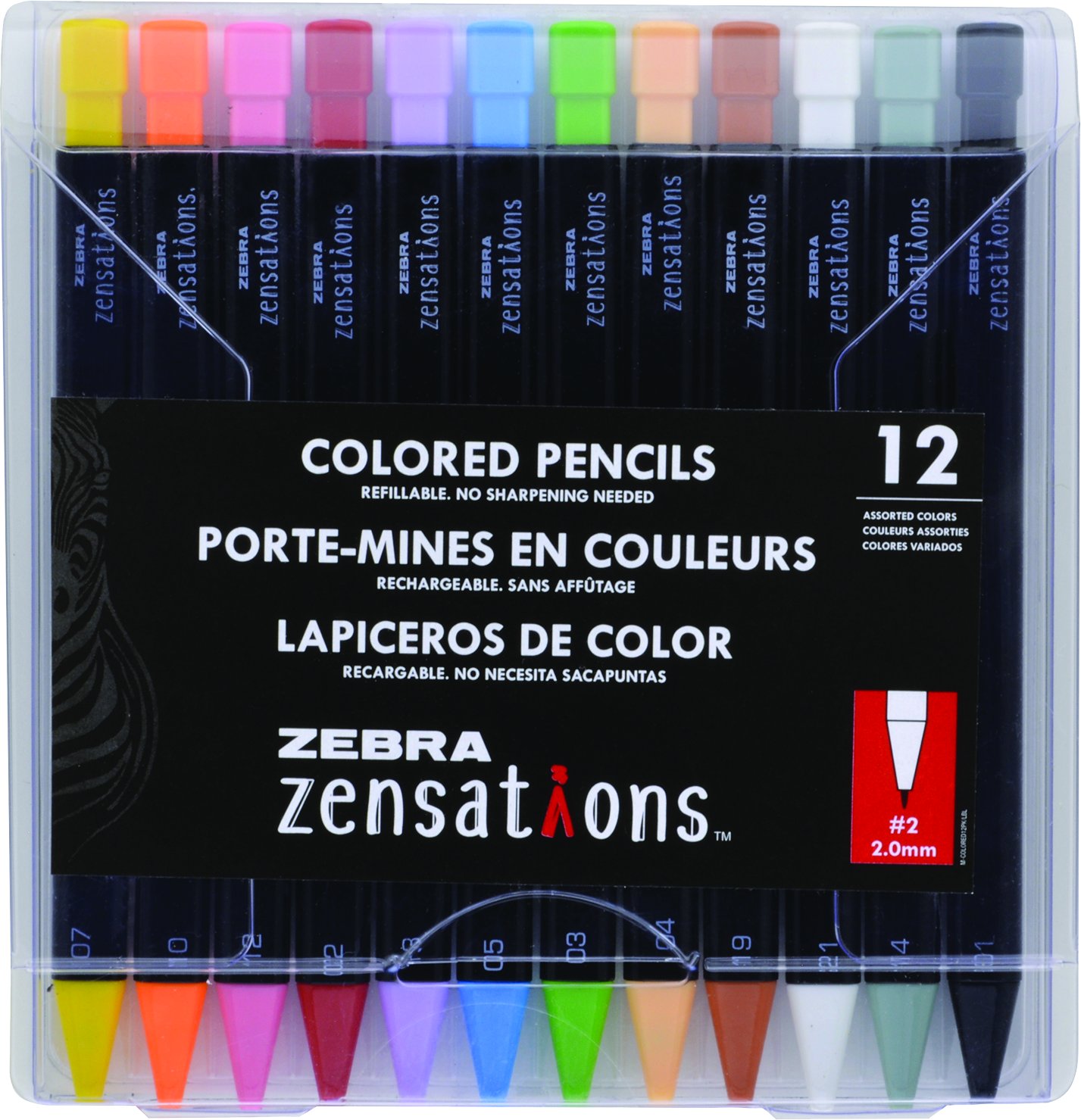 Zensations™ Refillable Mechanical Colored Pencils, Pack of 12 - Zen