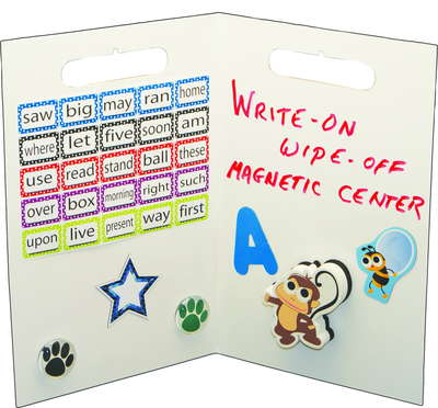 Folding Magnetic Center Board, White