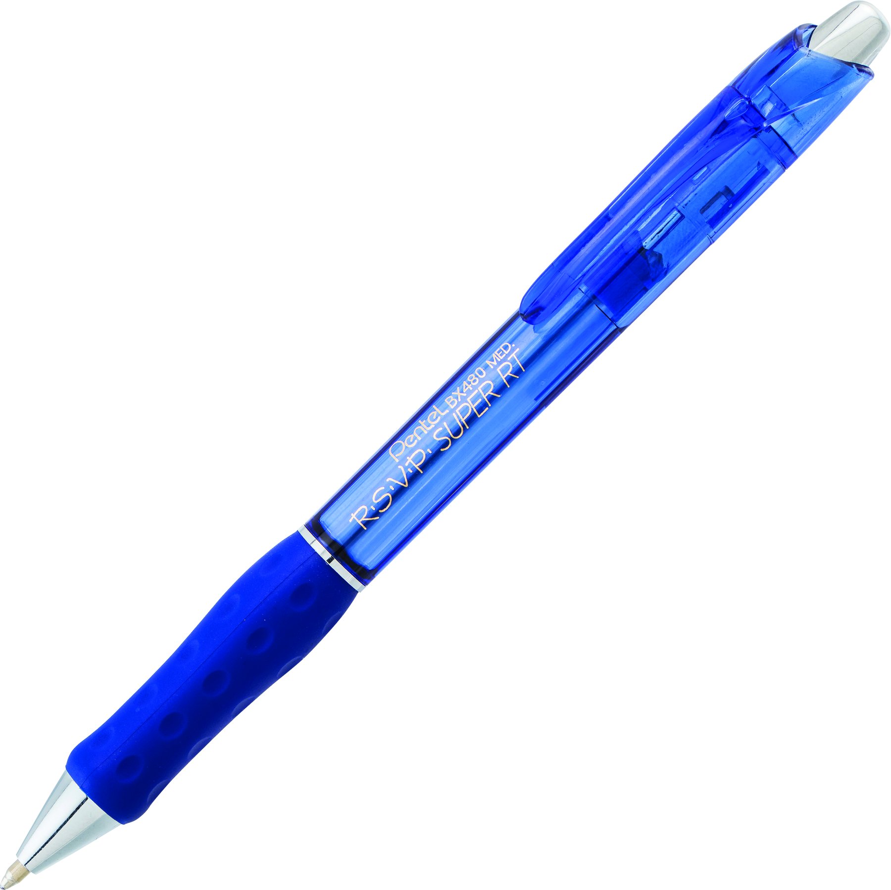 ペン回し用　Pentel R.S.V.P. moons 青 Pentel® R.S.V.P.® Super RT Retractable Ballpoint Pen, Blue