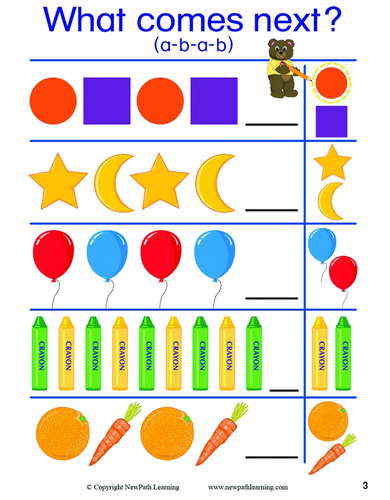 Sorting Patterns Pages Patterns & Sorting Student Activity Guide NewPath Learning® NP-13-0027