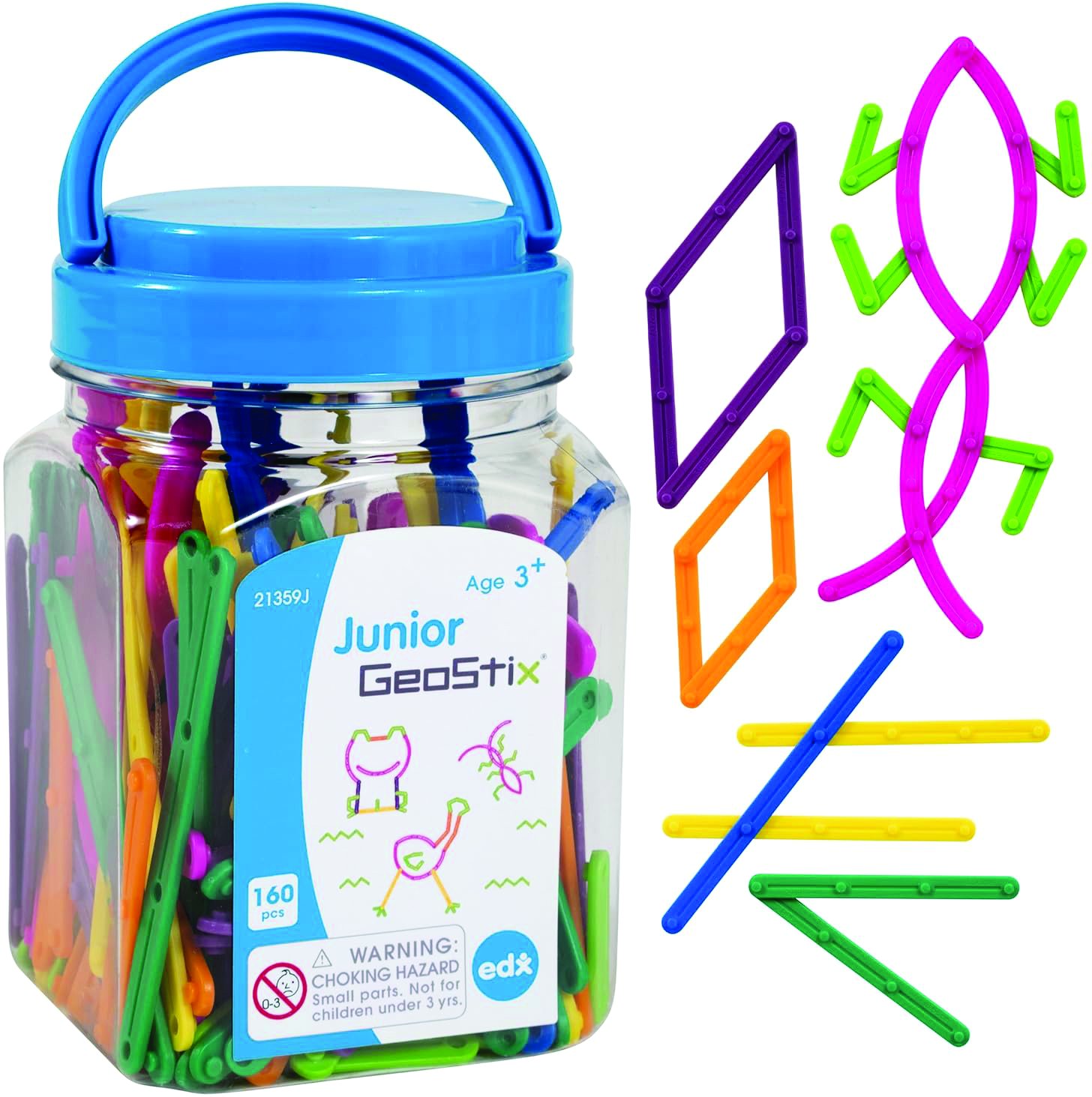 Junior GeoStix® Mini Jar, Set of 160 Edx Education® CTU21359
