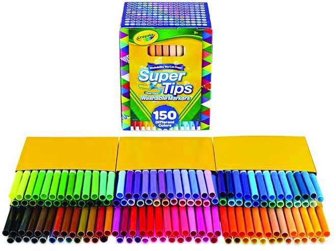 CRA-Z-ART 50CT SUPERTIP MARKERS, BOX, WM PDQ - (7/14) - 01328WM-14