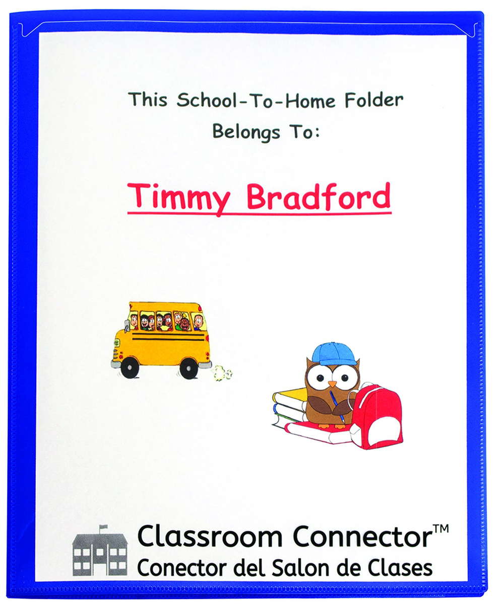 C-Line® Classroom Connector™ Multi-Pocket Folders, Blue, Box of 15 ...