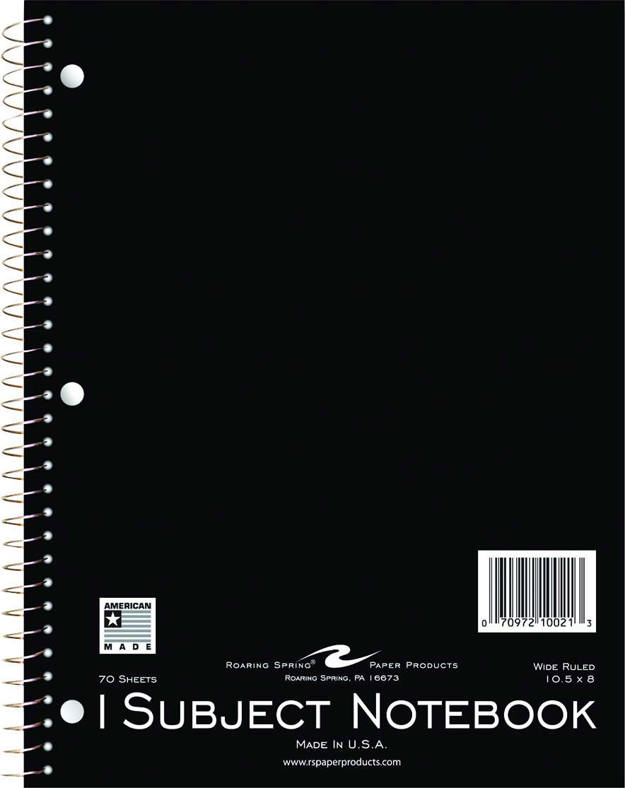 Note Book 1 Ria Spiral Notebook, 1-Subject, 70 pages - ROA10021