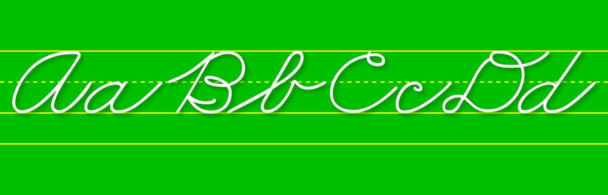 Traditional Cursive Alphabet Line NS-9011